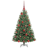 Albero di Natale Artificiale con Rami Pieghevoli Verde 120 cm