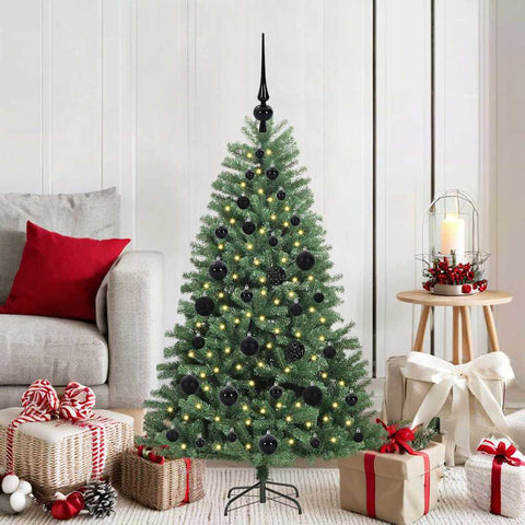 Albero di Natale Artificiale con Rami Pieghevoli Verde 120 cm