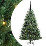 Albero di Natale Artificiale con Rami Pieghevoli Verde 120 cm
