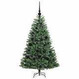 Albero di Natale Artificiale con Rami Pieghevoli Verde 120 cm