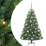 Albero di Natale Artificiale con Rami Pieghevoli Verde 120 cm