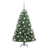 Albero di Natale Artificiale con Rami Pieghevoli Verde 120 cm