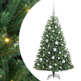 Albero di Natale Artificiale con Rami Pieghevoli Verde 120 cm