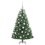 Albero di Natale Artificiale con Rami Pieghevoli Verde 120 cm