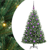Albero di Natale Artificiale con Rami Pieghevoli Verde 120 cm