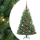 Albero di Natale Artificiale con Rami Pieghevoli Verde 120 cm
