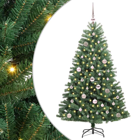 Albero di Natale Artificiale con Rami Pieghevoli Verde 150 cm