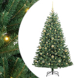 Albero di Natale Artificiale con Rami Pieghevoli Verde 150 cm