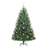 Albero di Natale Artificiale con Rami Pieghevoli Verde 150 cm