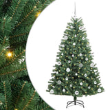 Albero di Natale Artificiale con Rami Pieghevoli Verde 150 cm