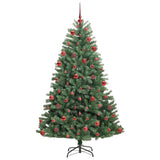 Albero di Natale Artificiale con Rami Pieghevoli Verde 180 cm