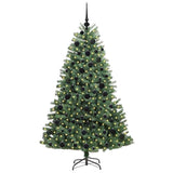 Albero di Natale Artificiale con Rami Pieghevoli Verde 180 cm