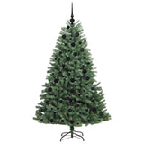 Albero di Natale Artificiale con Rami Pieghevoli Verde 180 cm
