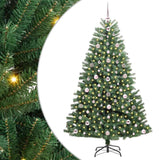 Albero di Natale Artificiale con Rami Pieghevoli Verde 180 cm