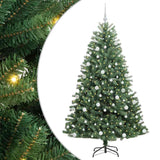 Albero di Natale Artificiale con Rami Pieghevoli Verde 180 cm