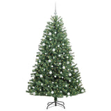 Albero di Natale Artificiale con Rami Pieghevoli Verde 180 cm