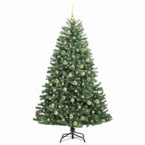 Albero di Natale Artificiale con Rami Pieghevoli Verde 180 cm