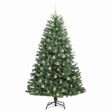 Albero di Natale Artificiale con Rami Pieghevoli Verde 180 cm