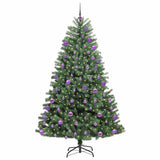 Albero di Natale Artificiale con Rami Pieghevoli Verde 180 cm