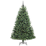 Albero di Natale Artificiale con Rami Pieghevoli Verde 210 cm