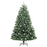Albero di Natale Artificiale con Rami Pieghevoli Verde 210 cm