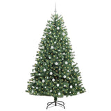 Albero di Natale Artificiale con Rami Pieghevoli Verde 210 cm
