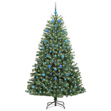 Albero di Natale Artificiale con Rami Pieghevoli Verde 210 cm