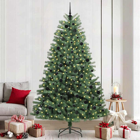 Albero di Natale Artificiale con Rami Pieghevoli Verde 240 cm