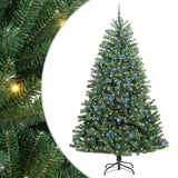 Albero di Natale Artificiale con Rami Pieghevoli Verde 240 cm