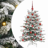 Albero di Natale Artificiale con Rami Pieghevoli Bianco 120 cm