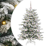 Albero di Natale Artificiale con Rami Pieghevoli Bianco 120 cm