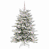 Albero di Natale Artificiale con Rami Pieghevoli Bianco 120 cm