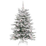 Albero di Natale Artificiale con Rami Pieghevoli Bianco 120 cm