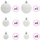 Albero di Natale Artificiale con Rami Pieghevoli Bianco 120 cm