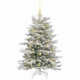 Albero di Natale Artificiale con Rami Pieghevoli Bianco 120 cm