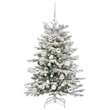 Albero di Natale Artificiale con Rami Pieghevoli Bianco 120 cm