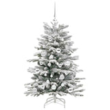 Albero di Natale Artificiale con Rami Pieghevoli Bianco 120 cm