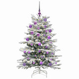 Albero di Natale Artificiale con Rami Pieghevoli Bianco 120 cm