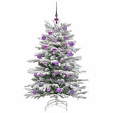 Albero di Natale Artificiale con Rami Pieghevoli Bianco 120 cm