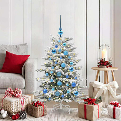Albero di Natale Artificiale con Rami Pieghevoli Bianco 120 cm