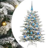 Albero di Natale Artificiale con Rami Pieghevoli Bianco 120 cm