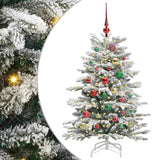 Albero di Natale Artificiale con Rami Pieghevoli Bianco 120 cm