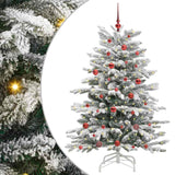 Albero di Natale Artificiale con Rami Pieghevoli Bianco 150 cm