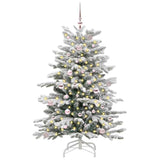 Albero di Natale Artificiale con Rami Pieghevoli Bianco 150 cm