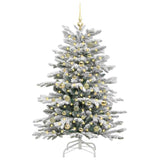 Albero di Natale Artificiale con Rami Pieghevoli Bianco 150 cm