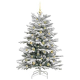Albero di Natale Artificiale con Rami Pieghevoli Bianco 150 cm