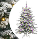 Albero di Natale Artificiale con Rami Pieghevoli Bianco 150 cm