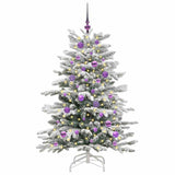 Albero di Natale Artificiale con Rami Pieghevoli Bianco 150 cm