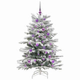 Albero di Natale Artificiale con Rami Pieghevoli Bianco 150 cm