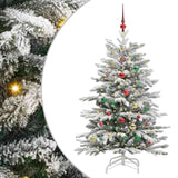 Albero di Natale Artificiale con Rami Pieghevoli Bianco 150 cm